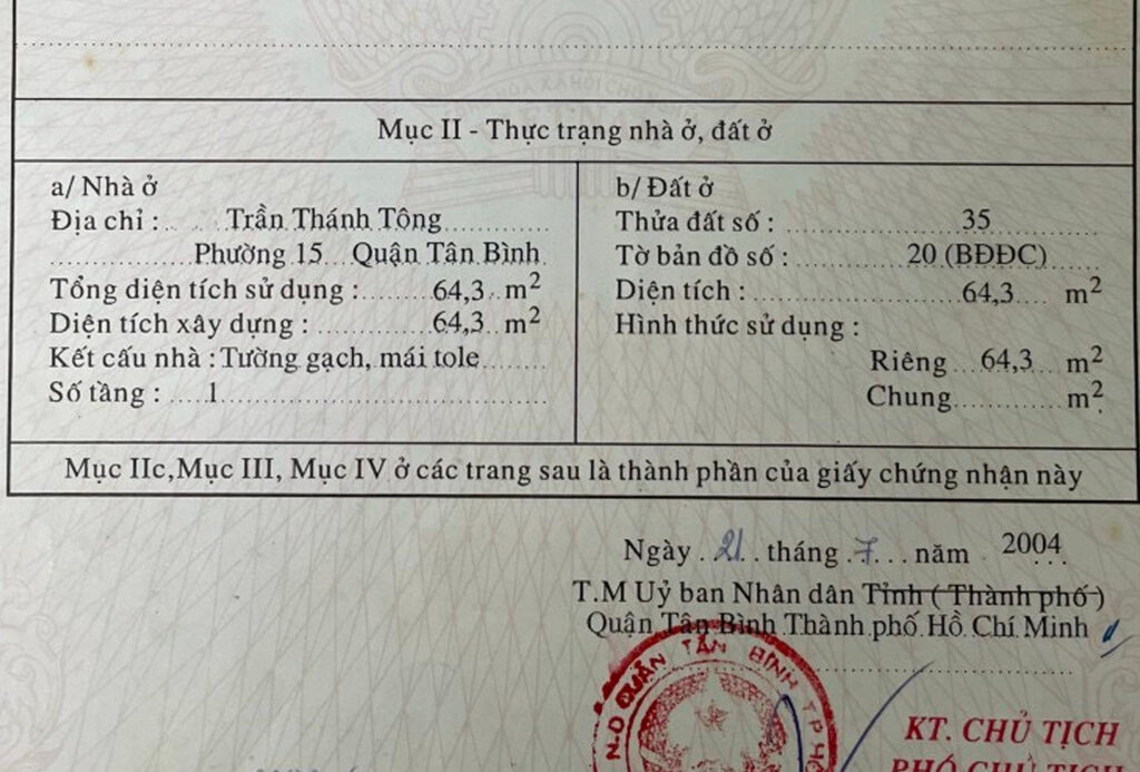 Bán nhà đường Trần Thánh Tông giá rẻ